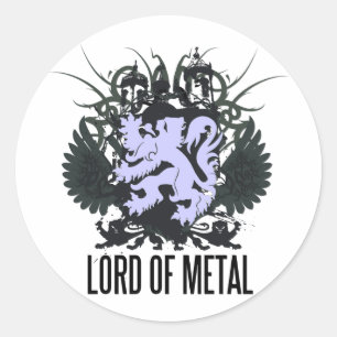 Rock=Life 'Lord of Metal Aufkleber' Runder Aufkleber