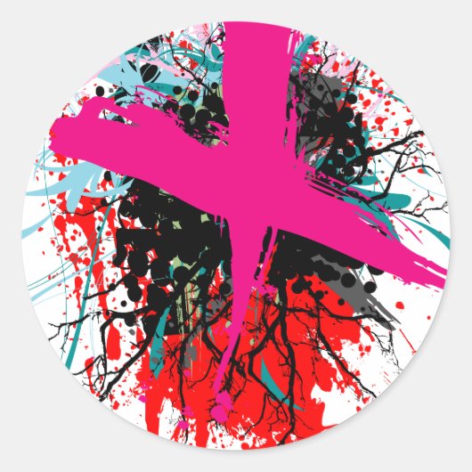 Rock=Life 'X-Rated' White Sticker (Vorderseite)