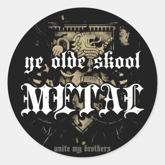 Rock=Life 'Ye Olde Skool Metal' Stickers (Vorderseite)