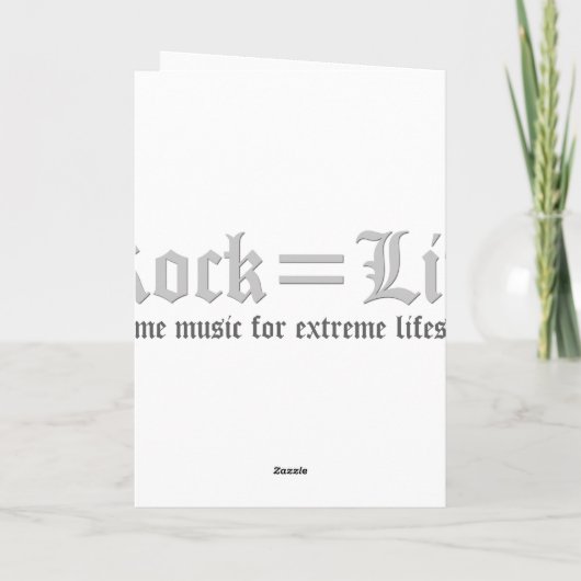 Rock=Life "YE Olde Skool Metall" Gruß-Karte Karte (Rückseite)