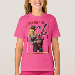 Rock Like a Girl – Cool Heavy Metal Girl T-Shirt