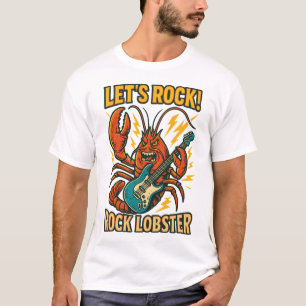 Rock Lobster Gitarren Cartoon-Design T-Shirt