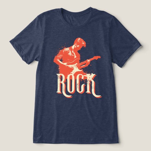 Rock Man Tri-Blend Shirt (Design Vorderseite)