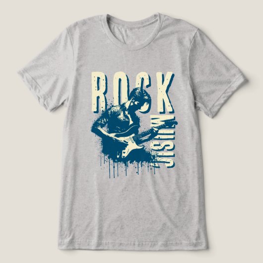 Rock Man Tri-Blend Shirt (Design Vorderseite)