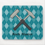 Rock Master! Crossed Geology Hammers Mousepad (Vorne)
