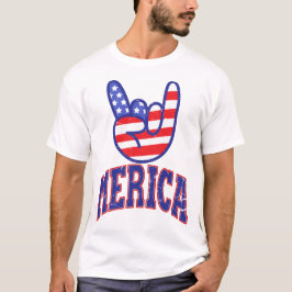 Rock Merica Funny I Liebe America Amerikanische Un T-Shirt