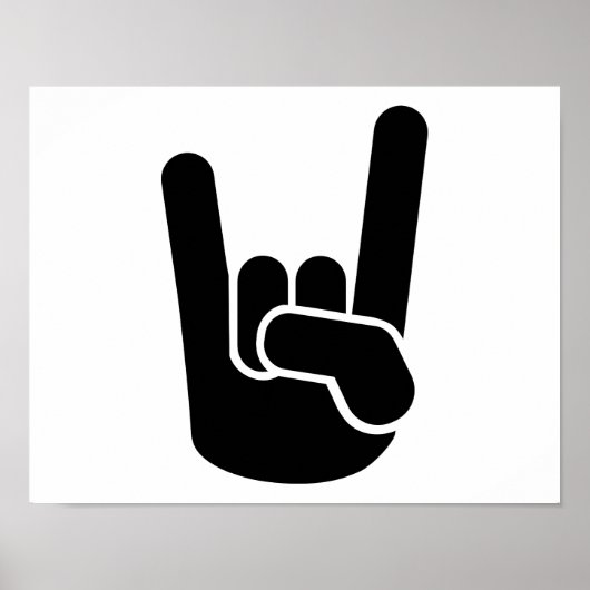 Rock Metal Hand Poster (Vorne)