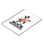 Rock Moosician Funny Cow Musician Pub Notizblock (Linke Seite)
