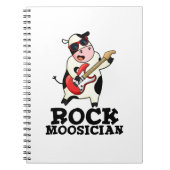 Rock Moosician Funny Cow Musician Pub Notizblock (Vorderseite)