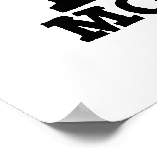 Rock Moosician Funny Cow Musician Pub Poster (Ecke)