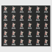 Rock Moosician Funny Cow Musiker Puck Dark BG Geschenkpapier (Flach)