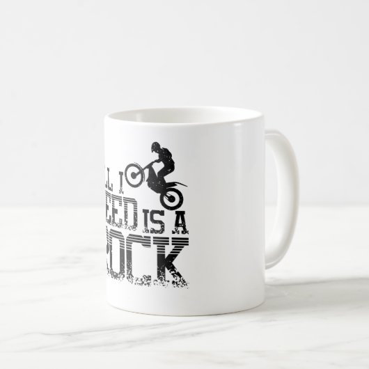 Rock Moto Trial Bike Kaffeetasse (VorderseiteRechts)