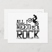 Rock Moto Trial Bike Postkarte (Vorne/Hinten)