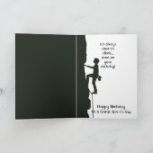 Rock, Mountain Climbing Birthday Son-in-law Karte (Innenseite)