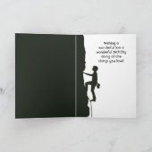 Rock, Mountain Climbing Birthday Son Karte (Innenseite)