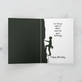 Rock, Mountain Climbing Climber Birthday  Karte (Innenseite)