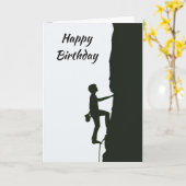 Rock, Mountain Climbing Climber Birthday  Karte (Gelbe Blume)