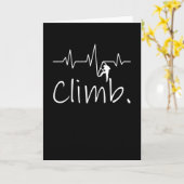 Rock Mountain Climbing Wall Heartbeat Karte (Gelbe Blume)