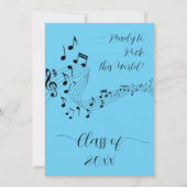 Rock Music Black Blue Foto Graduate Ankündigung (Vorderseite)