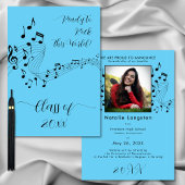 Rock Music Black Blue Foto Graduate Ankündigung