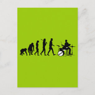 Rock Music Drummer und Jazz Dubstep Drums Postkarte