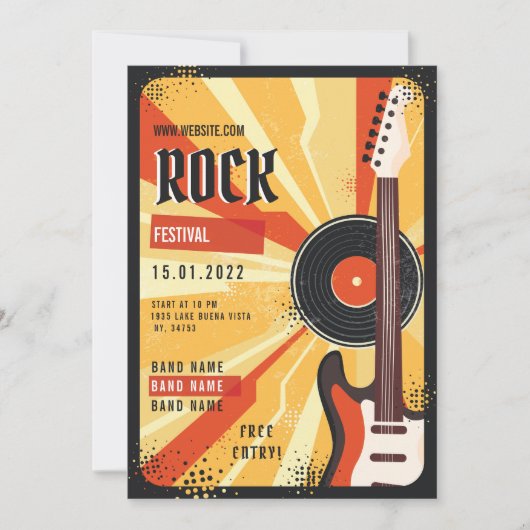 Rock music festival Flyer Ankündigung (Vorderseite)