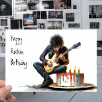 Rock Music Gitarrist - Cool Happy Rockin Birthday