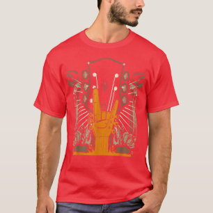 Rock Music Graphic Gitarre Grip Devil Horns Gitarr T-Shirt