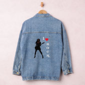 Rock Music Guitar Player Frau Denim Jacket Jeansjacke (Hangar)