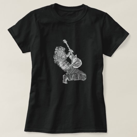 Rock Music Guitar Player T - Shirt (Design vorne)