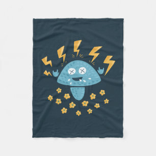 Rock Music Heavy Metal Mushroom Fleecedecke