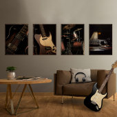 Rock Music Nostalgia Print Set