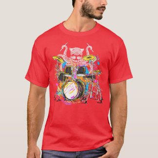 Rock Music Octopus Drummer T-Shirt