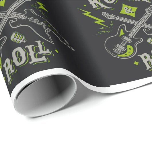 Rock Music Pattern Geschenkpapier (Rolleneckpunkt)