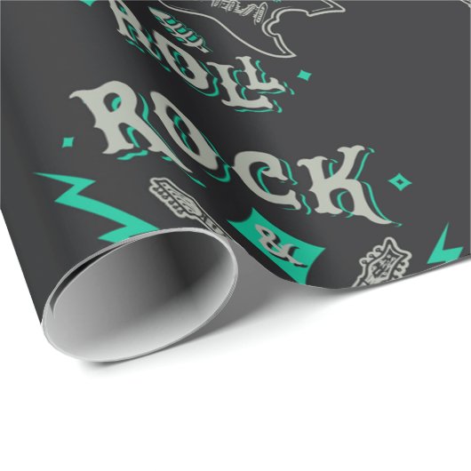 Rock Music Pattern Geschenkpapier (Rolleneckpunkt)