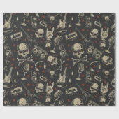 Rock Music Pattern Geschenkpapier (Flach)