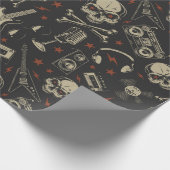 Rock Music Pattern Geschenkpapier (Ecke)
