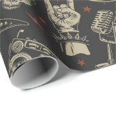 Rock Music Pattern Geschenkpapier (Rolleneckpunkt)