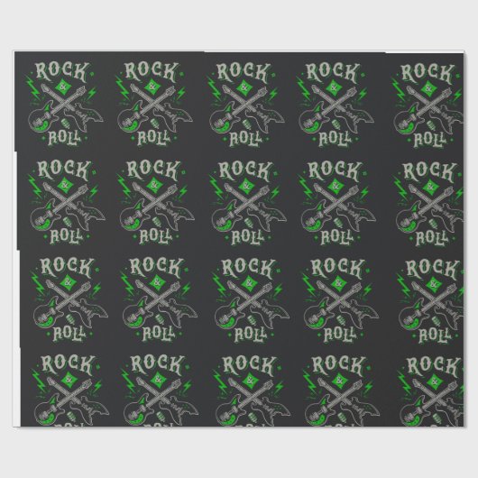 Rock Music Pattern Geschenkpapier (Flach)