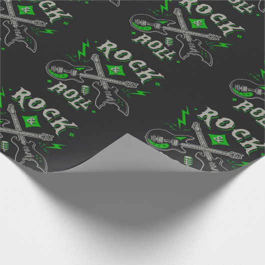 Rock Music Pattern Geschenkpapier (Ecke)