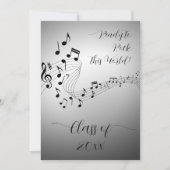 Rock Music Schwarz-weiß Foto Graduate Ankündigung (Vorderseite)