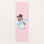 Rock Music Snowman mit Gitarre Funny Yoga Mat Yogamatte (Rückseite)