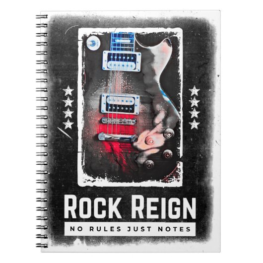 Rock Music Spiral Notebook - Rock Reign Notizblock (Vorderseite)