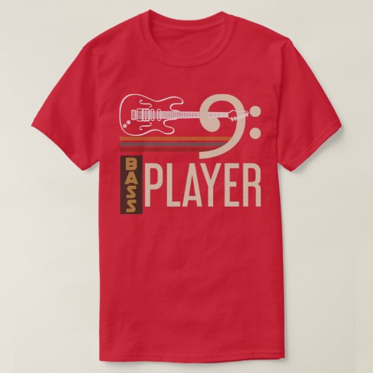 Rock Musical Instrument Bass Gitarre T-Shirt (Design vorne)