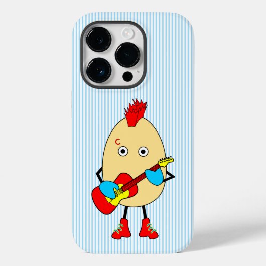 Rock Musician Egghead Case-Mate iPhone Hülle (Rückseite)