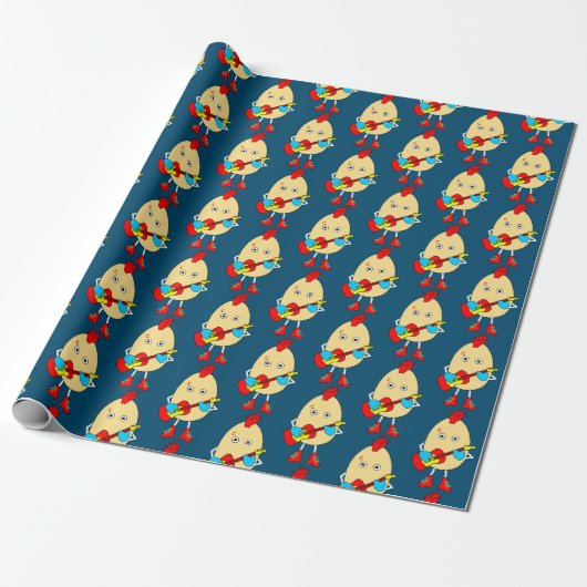 Rock Musician Egghead Geschenkpapier (Ungerollt)