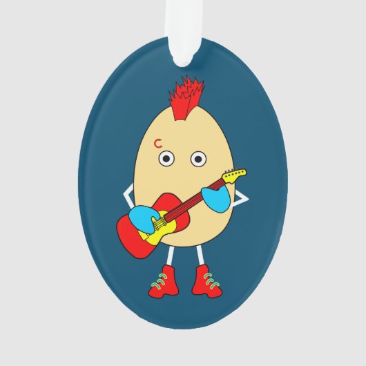 Rock Musician Egghead Ornament (Rückseite)