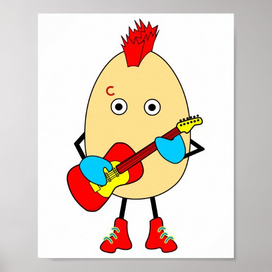 Rock Musician Egghead Poster (Vorne)