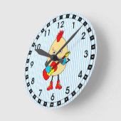Rock Musician Egghead Runde Wanduhr (Winkel)
