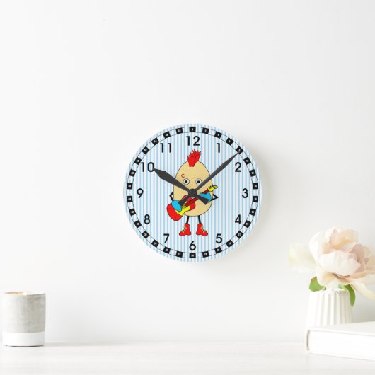 Rock Musician Egghead Runde Wanduhr (Zuhause)